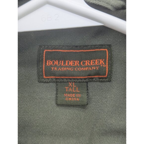 Boulder Creek Trading Co. Cargo Jacket Mens XLT Full Zip Hiking Military Green - Picture 13 of 14